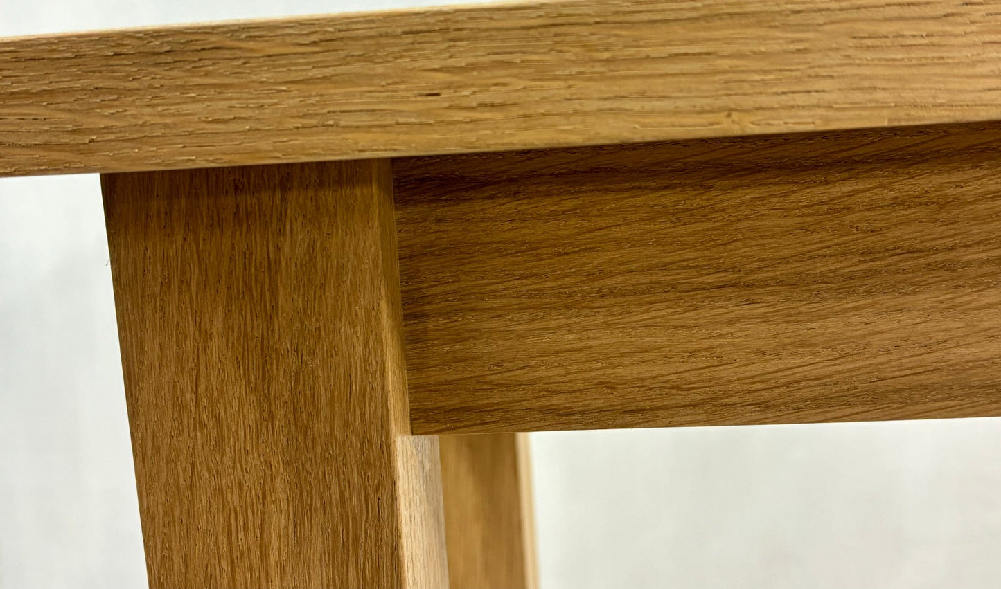 oak belfast sink stand close up photos showing the high quality and workmanship 