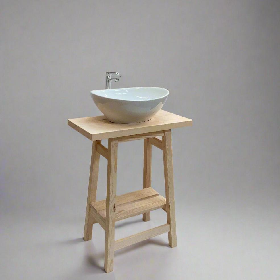 Pine Vanity Basin Wash Stand Stool Style